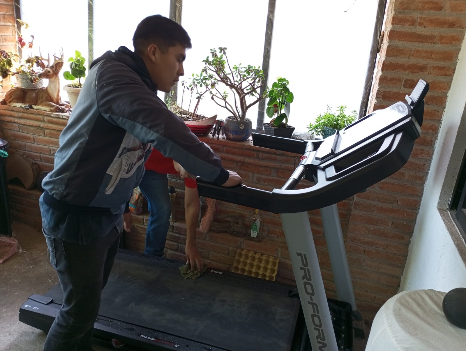 tecnico diagnosticando